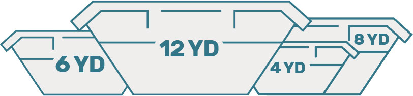 Business waste containers and a service vehicle at a commercial property